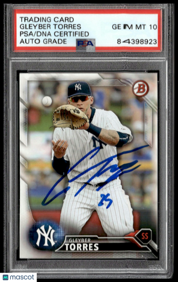 2018 2016 Bowman Gleyber Torres #BD-160 PSA A Auto 10