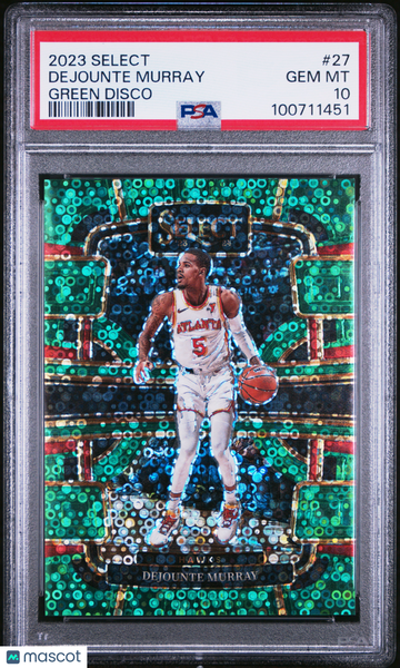 2023 Panini Select Dejounte Murray #27 Green Disco PSA 10