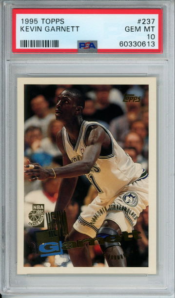KEVIN GARNETT 1995 Topps #237 ROOKIE PSA 10 GEM Mint Boston Celtics
