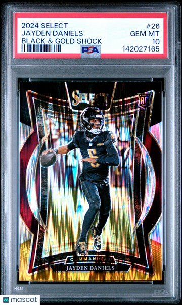 2024 Panini Select Jayden Daniels #26 Black & Gold Shock PSA 10