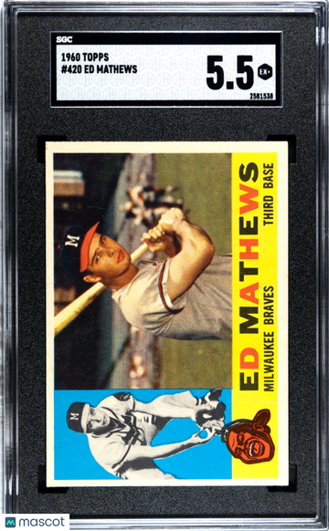 1960 Topps Ed Mathews #420 SGC 5.5
