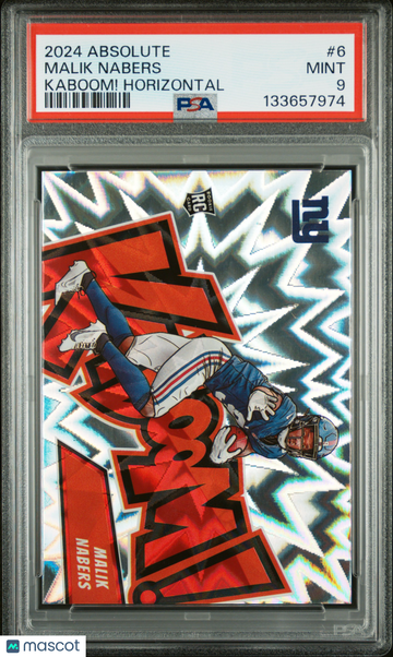 2024 Panini Absolute Kaboom! Horizontal Malik Nabers #6 PSA 9