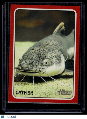 2024 Topps Heritage Catfish #75Z-12 1975 Topps Zoo's Who Stick-Ons Red