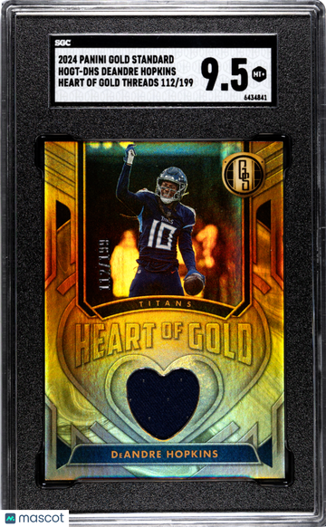 2024 Panini Gold Standard DeAndre Hopkins #HOGT-DHS Heart Of Threads SGC 9.5