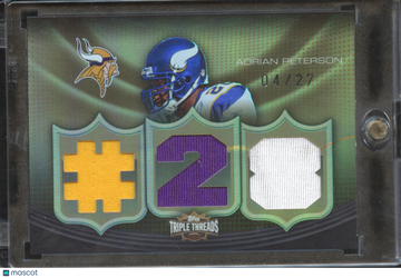 2010 Topps Triple Threads Adrian Peterson #TTR-126 /27 Game-used jersey relic