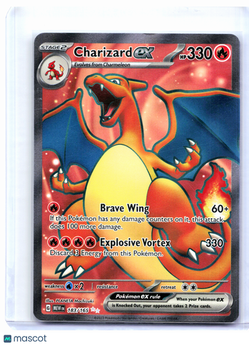 2023 Pokemon—Charizard ex #183/165 Scarlet & Violet 151—Ultra Rare Holo [Lightly Played]