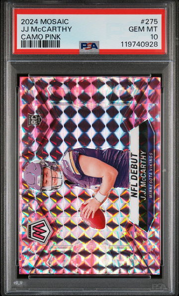 2024 Mosaic Mosaic Camo Pink JJ Mccarthy #275 PSA 10