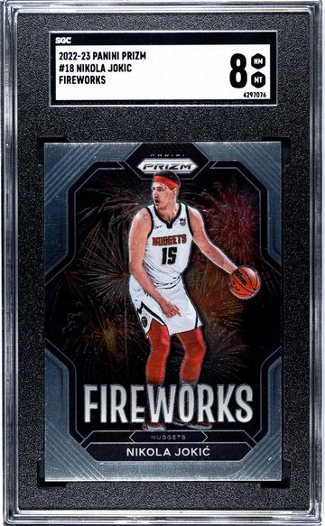 2022 Panini Prizm Fireworks Nikola Jokić #18 SGC 8