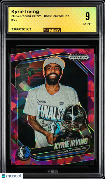2024 Panini Prizm Black Kyrie Irving #72 Purple Ice /149 MBA 9