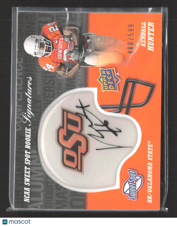 2011 Upper Deck Sweet Spot NCAA Sweet Spot Rookie Signatures Kendall Hunter #RS-KH /599