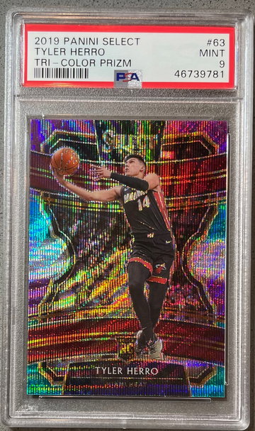 2019-20 Select Tyler Herro Tri-Color PSA 9