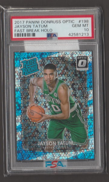 2017 Donruss Optic -Jayson Tatum - Fast Break Holo SP Rookie PSA 10PSA 10