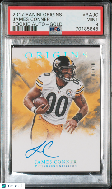 2017 Origins James Conner Rookie Auto Gold /10 PSA 9