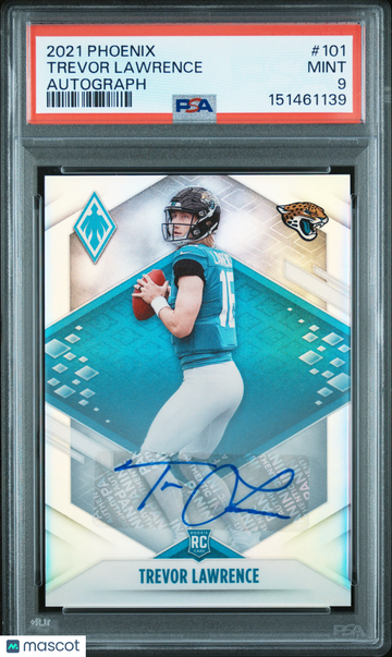 Trevor Lawrence 2021 Panini Phoenix Auto Autograph PSA 9