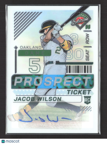 2024 Panini Prospect Edition Jacob Wilson #166 Ticket RC Auto
