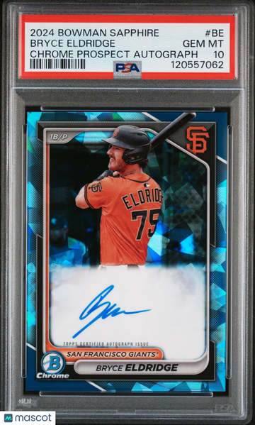 2024 Bowman Chrome Prospects Sapphire Autographs Bryce Eldridge #BE PSA 10
