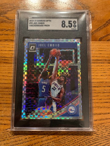2018-19 Joel Embiid Optic #99 Checkerboard Prizm