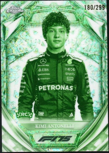2025 Topps Chrome Kimi Antonelli 75th Night Vision Mini Diamond /299