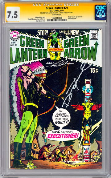 GREEN LANTERN #79 CGC-SS 7.5 SIG ORIG ARTIST/WRITER NEAL ADAMS DENNY O’NEIL 1970