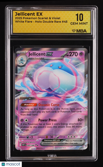 2025 Pokemon Scarlet & Violet White Flare Jellicent Holo MBA 10 #45