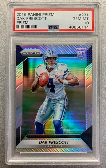 DAK PRESCOTT 2016 PRIZM ROOKIE PSA 10 GEM MINT