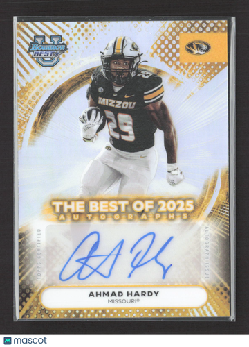 2025 Topps Bowman University Best Football Ahmad Hardy Auto Missouri Tigers #BOA-AHM Excellent