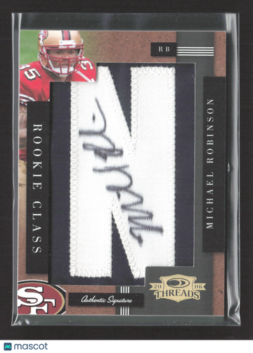 2006 Donruss Threads Michael Robinson #227 Nameplate Patch Authentic Signature