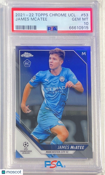 2021 Topps Chrome UEFA Champions League James Mcatee #53 PSA 10