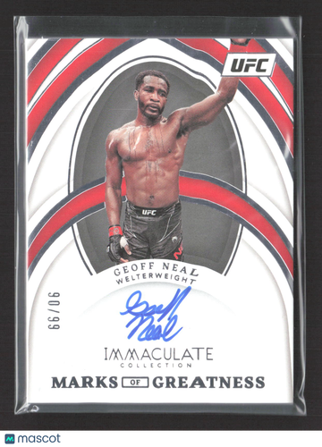 2022 Panini Immaculate Collection Marks of Greatness Geoff Neal #MG-GFN Auto