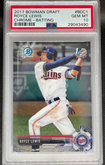 PSA 10 2017 Bowman Draft Chrome Royce Lewis #BDC1