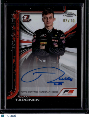 2025 Topps Chrome Formula 1 Tuukka Taponen #CAC-TAP Black /10