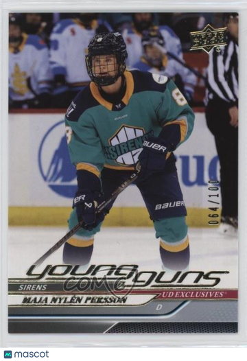 2024-25 Upper Deck PWHL - [Base] - Exclusives Maja Nylen Persson #62 Exclusives Rookie 064/100