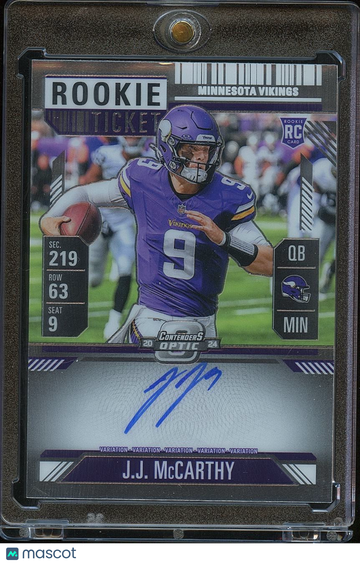 2024 Panini Contenders J.J. McCarthy Rookie Panini Authentic