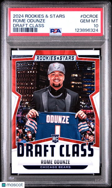 2024 Panini Rookies & Stars Draft Class Rome Odunze #DCROE Rookie PSA 10