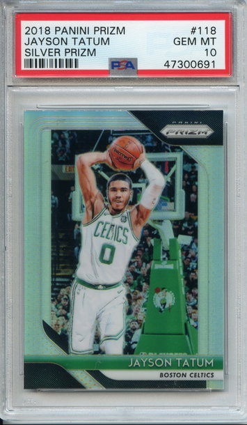 Jayson Tatum 2018 Prizm Silver PSA 10