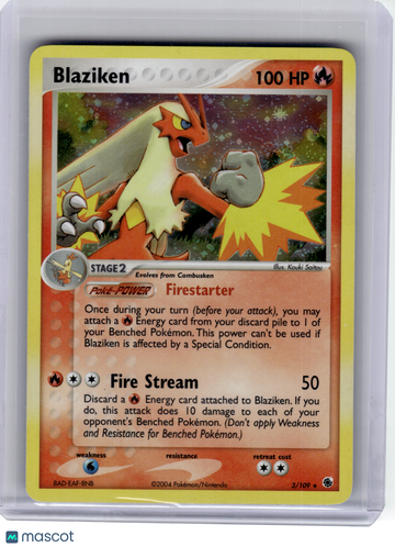Ruby and Sapphire Blaziken Reverse Holo Holo Rare [Lightly Played] #3/109