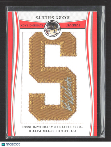 2009 Topps College Letter Patch Kory Sheets #LAP-KS College Letter Patch