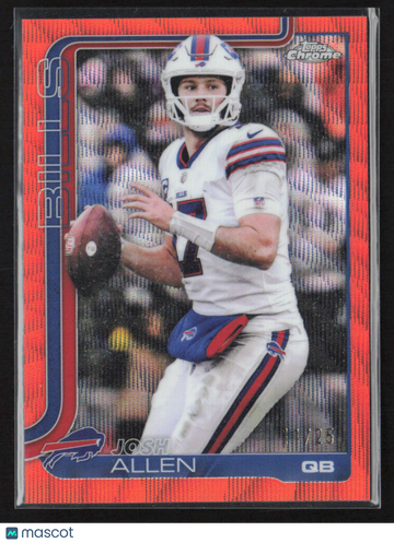 2025 Topps Chrome Josh Allen #34 Red Wave Refractor /25