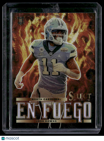 2023 Panini Select Draft Picks Josh Downs #EF-JD En Fuego Silver Prizm