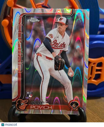 2025 Topps Chrome - Raywave Refractors Cade Povich #140