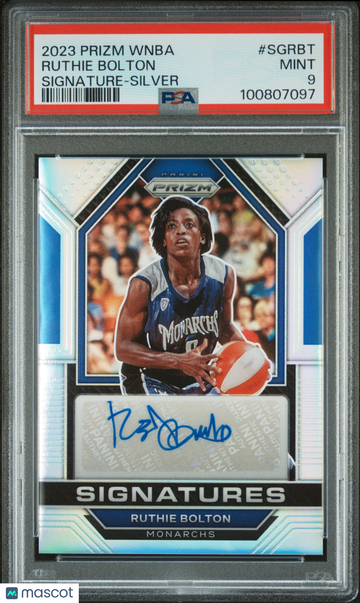 2023 Panini Prizm WNBA Signatures Ruthie Bolton #SGRBT Silver PSA 9