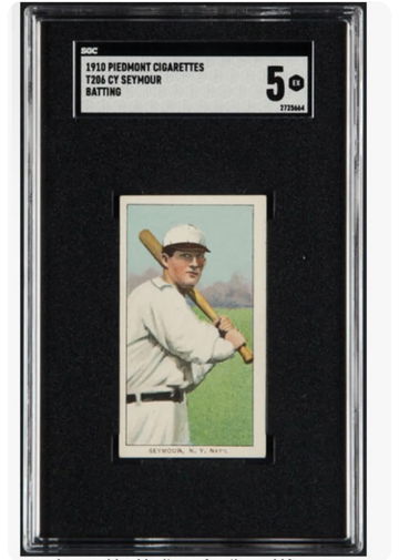 T206 p350 Seymour batting sgc 5 sharp 