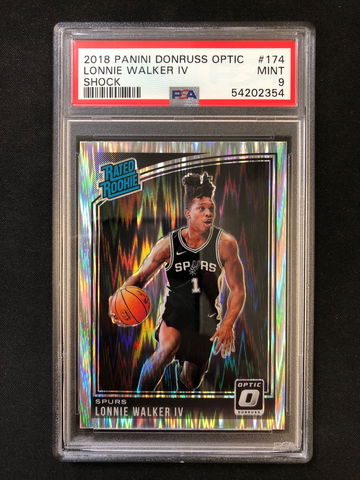 2018 Panini Donruss Optic - Lonnie Walker IV - Rated Rookie Shock Prizm PSA 9