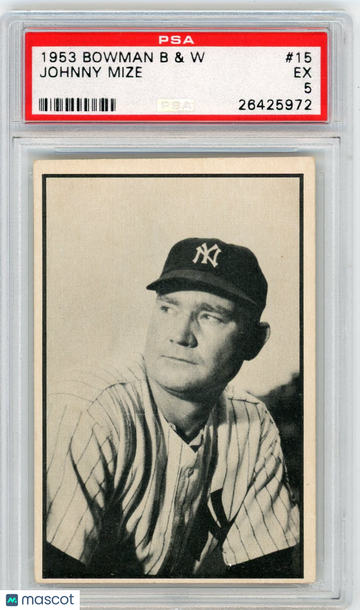 1953 Bowman B & W Johnny Mize #15 PSA 5