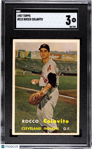 1957 Topps Rocco Colavito #212 SGC 3