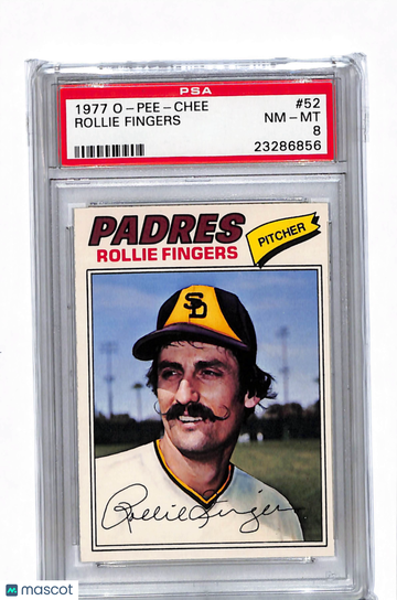 1977 O-Pee-Chee Rollie Fingers #52 PSA 8