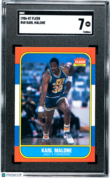 1986 Fleer Karl Malone #68 SGC 7