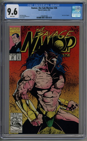 The Savage Namor, the Sub-Mariner 26 CGC 9.6 1st Jae Lee art