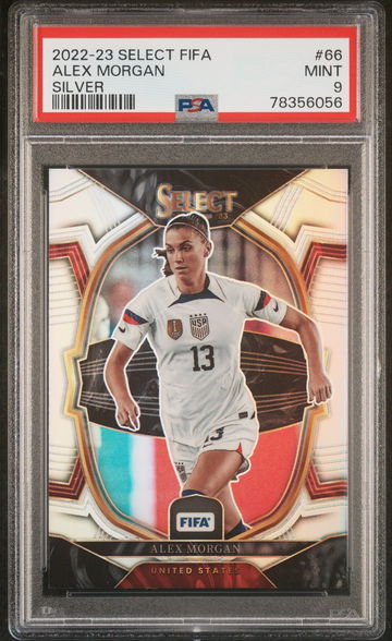 2022 PANINI SELECT FIFA ALEX MORGAN SILVER #66 PSA 9