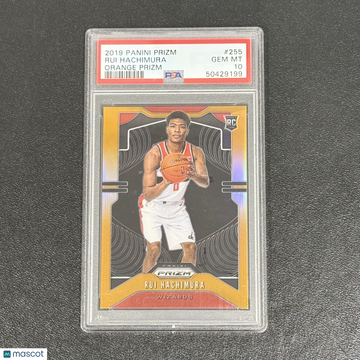2019 Panini Prizm Rui Hachimura #255 Orange /49 Short Print Parallel/Variety Rookie Low Pop PSA 10